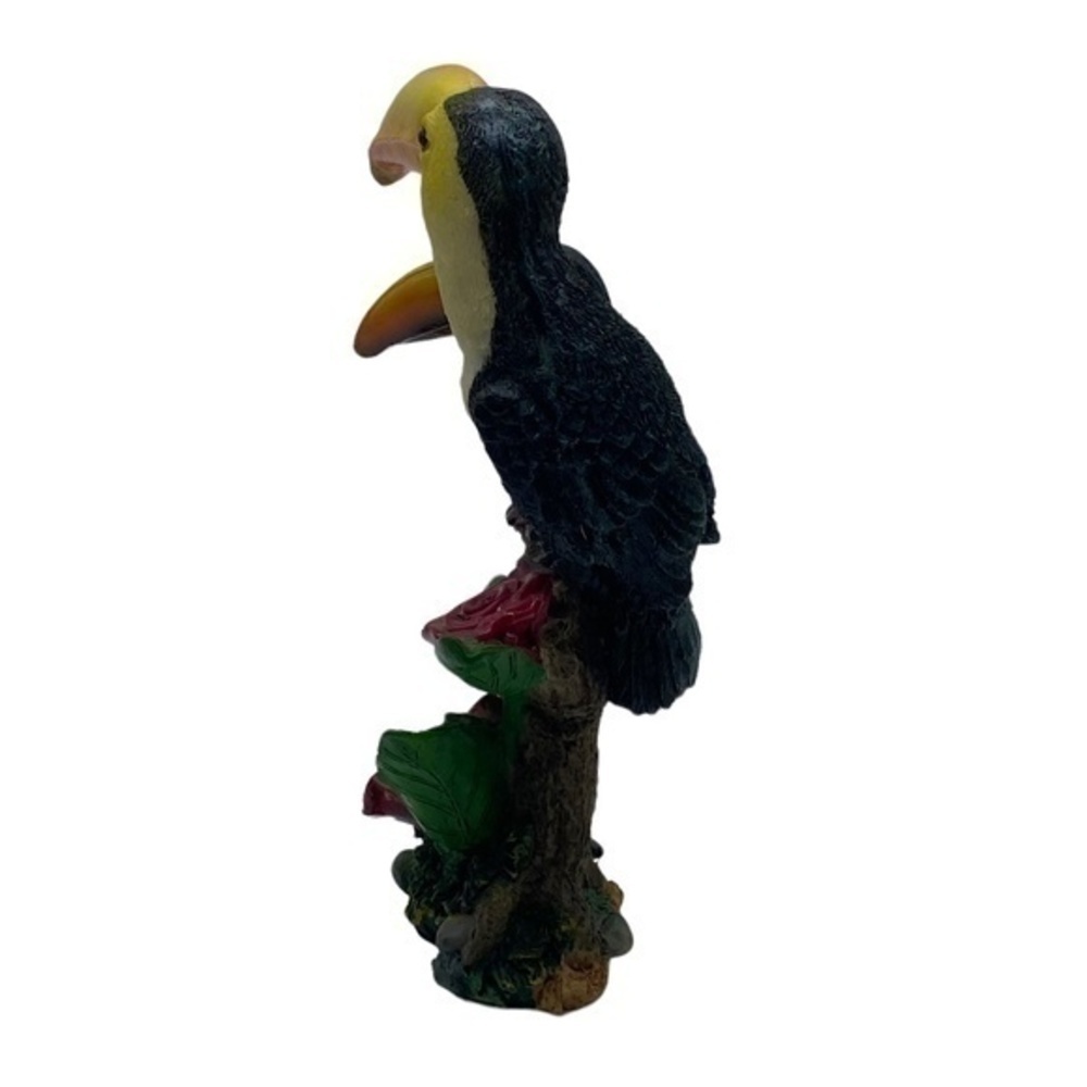 Belize Toucans with Roses Resin Figurine - Picture 4 of 8